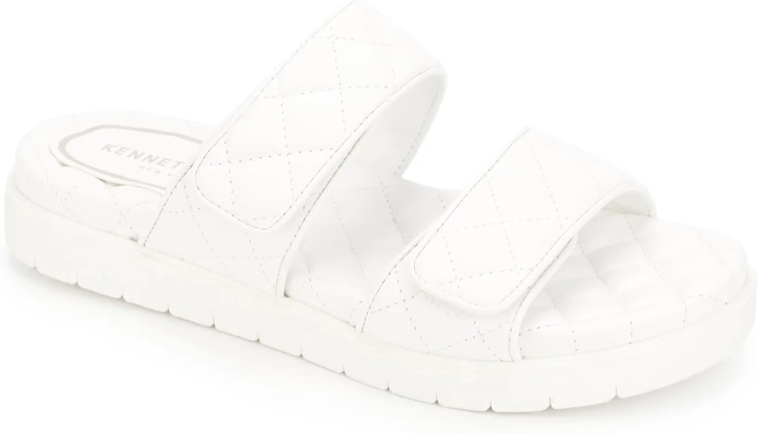 Kenneth Cole Women's Reeves Quilted 2 Band Slide Sandal