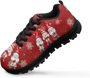 Kids Christmas Sneaker Soft Breathable Lightweight Anti-Slip Tennis Shoes for Litter Kids Lace-Up Athletic Outdoor School Footwear Running Shoes for Big Kid US 11-5