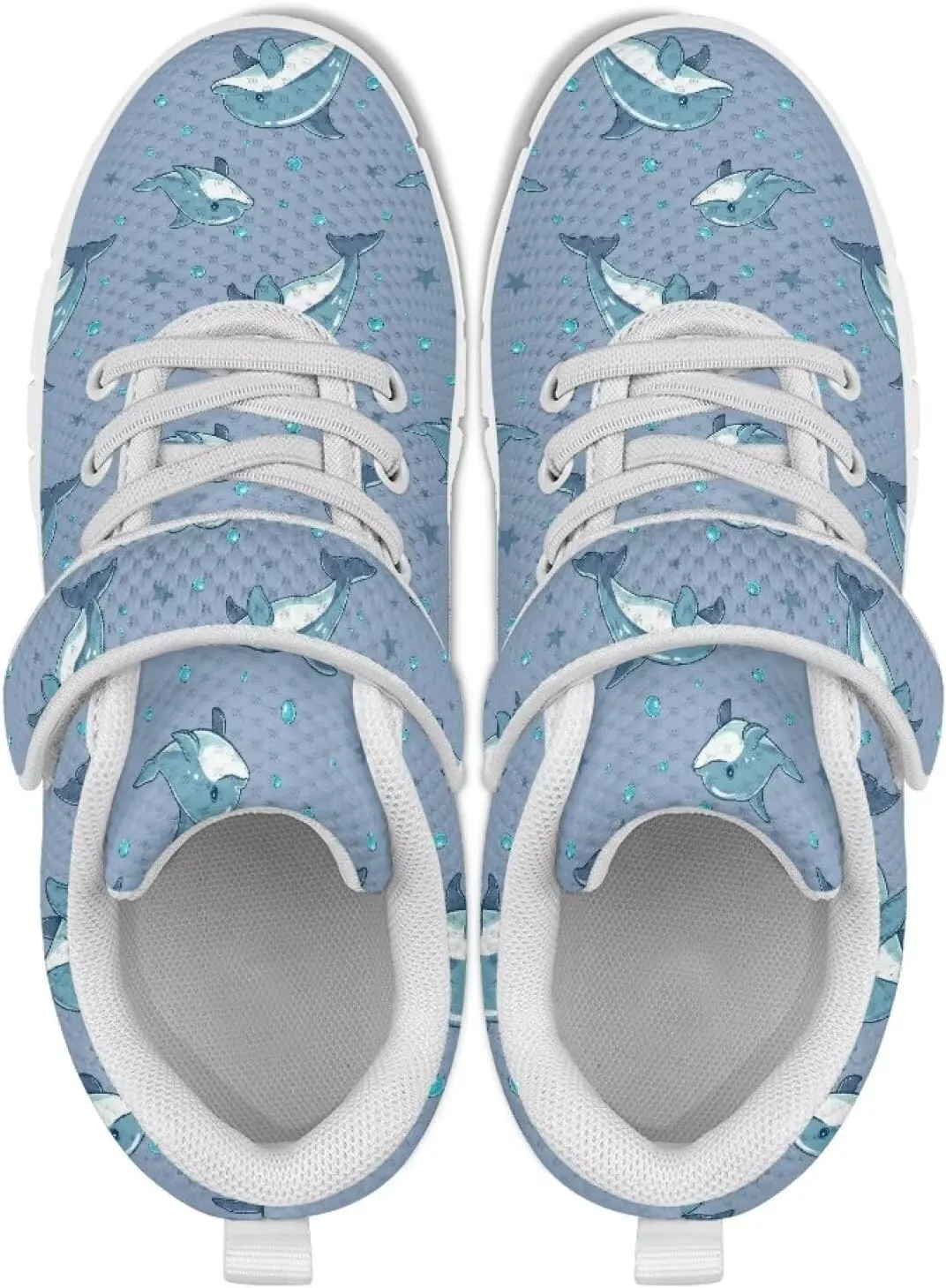 Kids Shoes Comfortable Athletic Running Breathable Hook and Loops Shoes for Litter Kids Non-Slip School Sport Sneaker for Boys Girls US 11-15