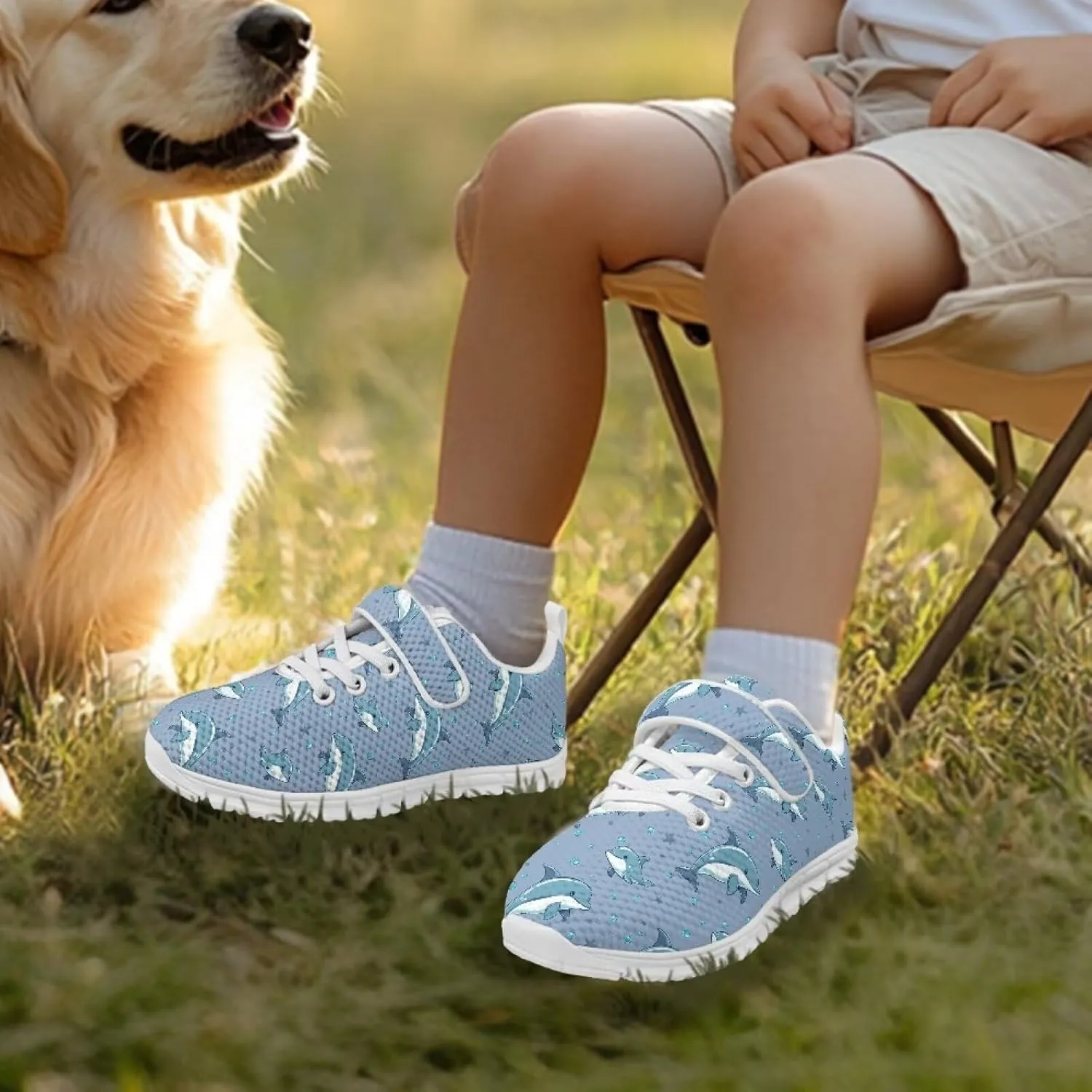 Kids Shoes Comfortable Athletic Running Breathable Hook and Loops Shoes for Litter Kids Non-Slip School Sport Sneaker for Boys Girls US 11-15