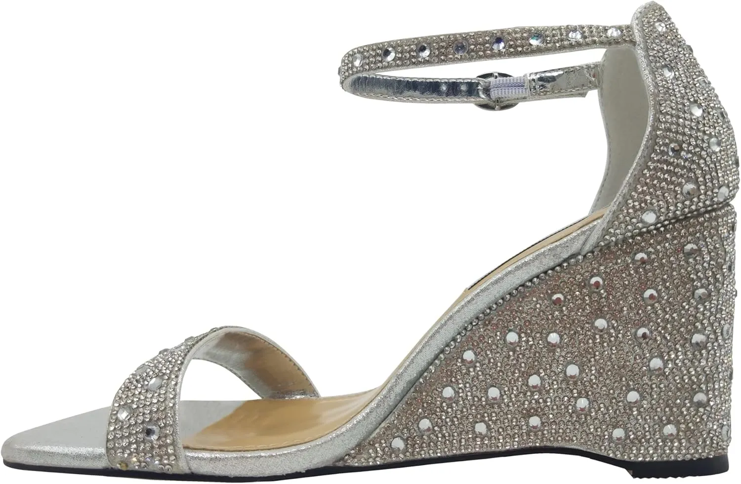 KLOE Rhinestone Wedge Heel Sandal