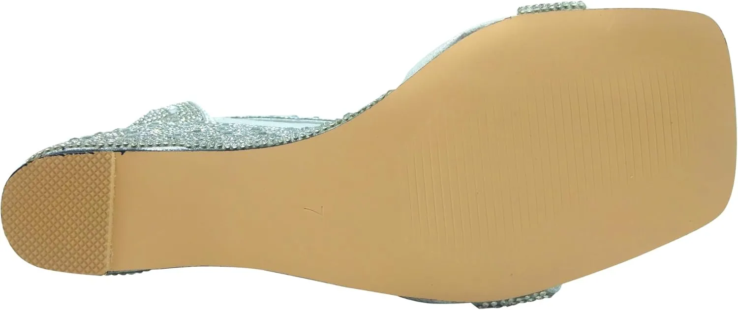 KLOE Rhinestone Wedge Heel Sandal