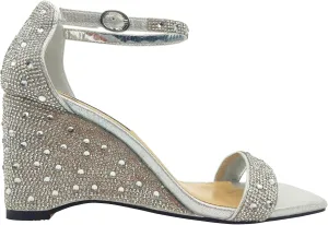 KLOE Rhinestone Wedge Heel Sandal