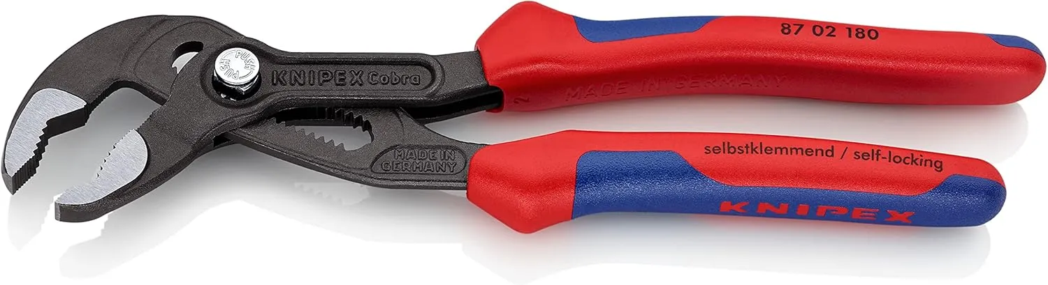 Knipex 87 02 180 Water Pump Pliers "Cobra" 7,09" with soft handle