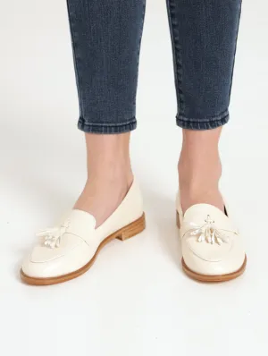 Ladies Loafer with Overlay Tassel Detail