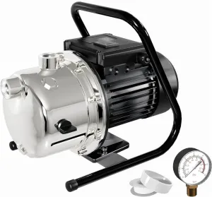 Lanchez 1.2 HP Portable Shallow Well Pump Garden Pump, 1828 GPH Stainless Steel Sprinkler Pump, 115V Water Transfer Draining Irrigation Pump for Lawn