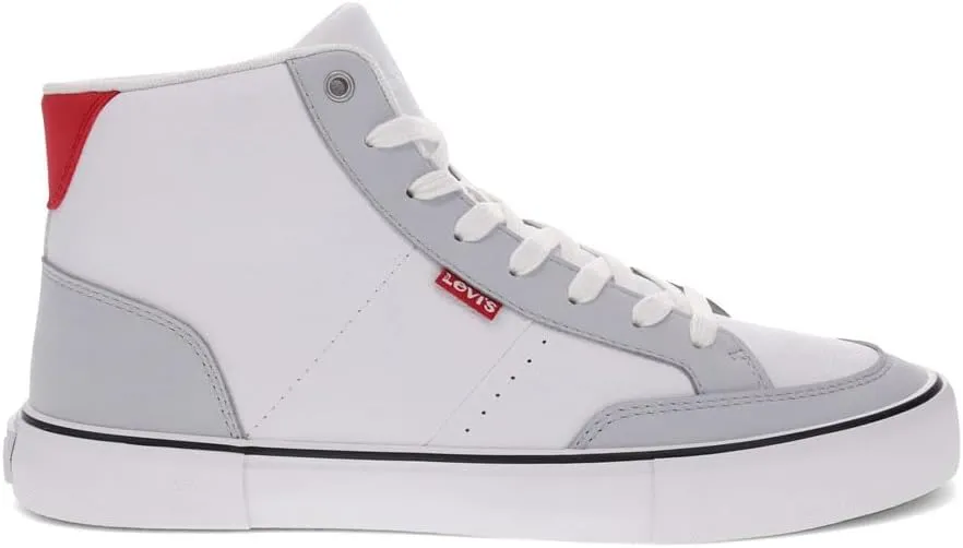 Levi's Mens Munro Mid Vegan Leather Casual Lace Up Sneaker Shoe