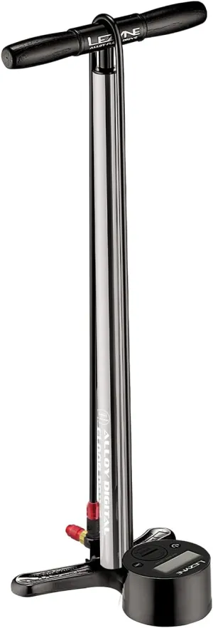 LEZYNE Alloy Floor Drive 3.5 High Pressure Bicycle Floor Pump with 3.5" Analog/Digital Gauge - Durable Aluminum 220PSI Tire Air Pump for Road/Track Bikes - ABS-1 Pro Chuck for Presta/Schrader Valve