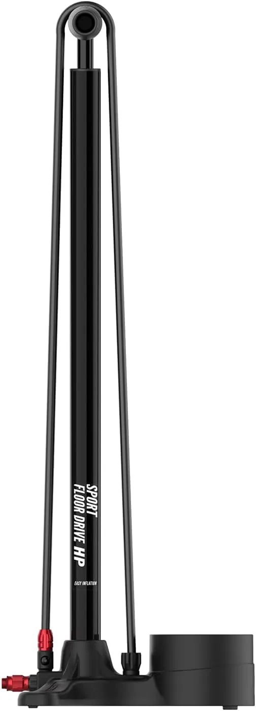 LEZYNE Sport Floor Drive 3.5 High Pressure Bicycle Floor Pump with 3.5" Analog Gauge - Durable 220 PSI Tire Air Pump for Road/Track Bikes - Fits Presta/Schrader Valve - ABS-1 Pro Chuck or Dual Valve