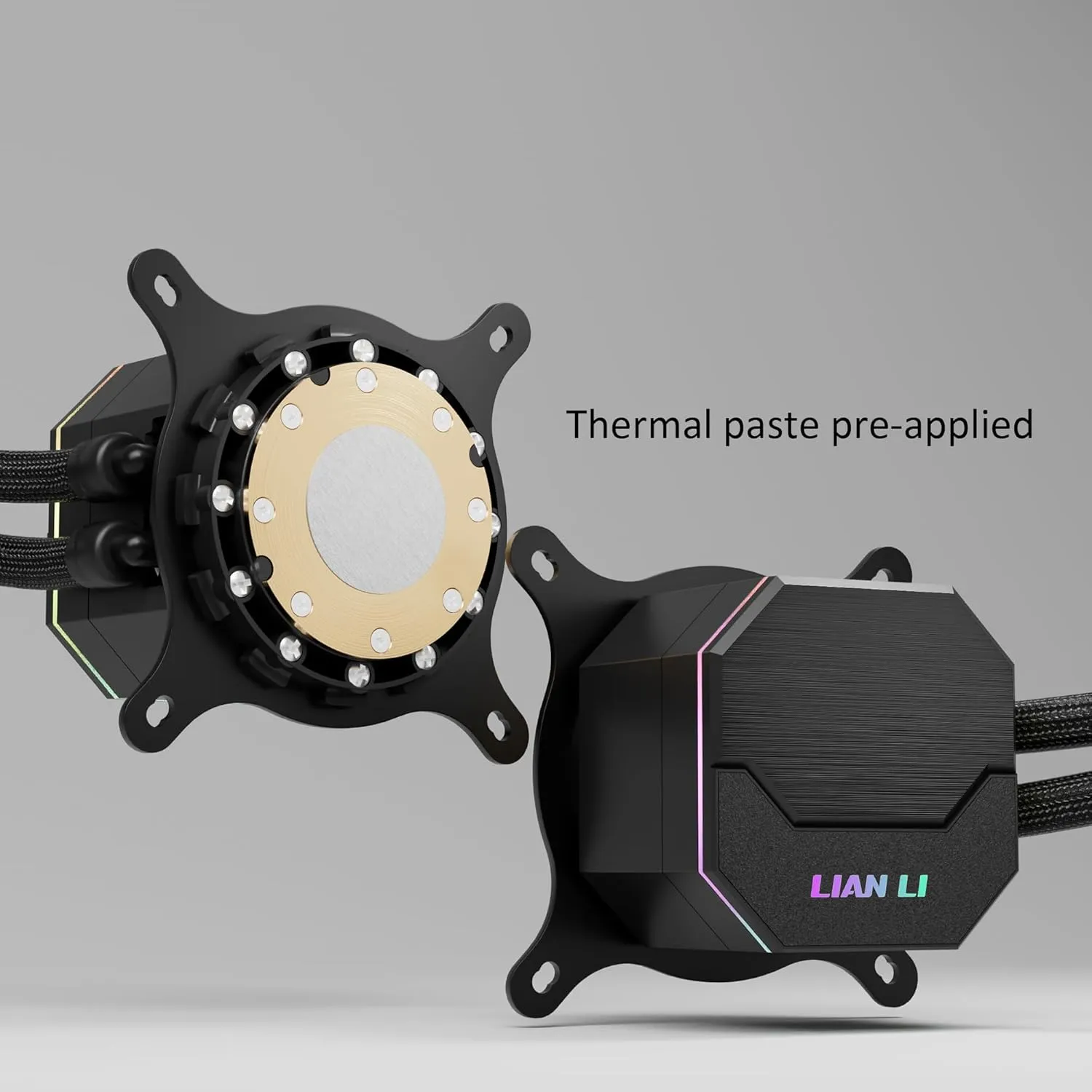 LIAN LI ALC360 AIO Cooler 360mm Radiator Liquid CPU Cooler RGB All-in-One Water Cooling System, 3x120mm PWM Fans, LGA1700 Bracket, AMD AM5/AM4 Intel LGA1200/115X Compatible (Black)