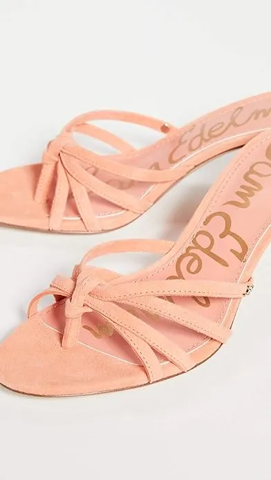 Limited edition Jedda Sandals Holiday special Stiletto Heeled Edelman Strappy Leather Sam Melon/Orange/Pink