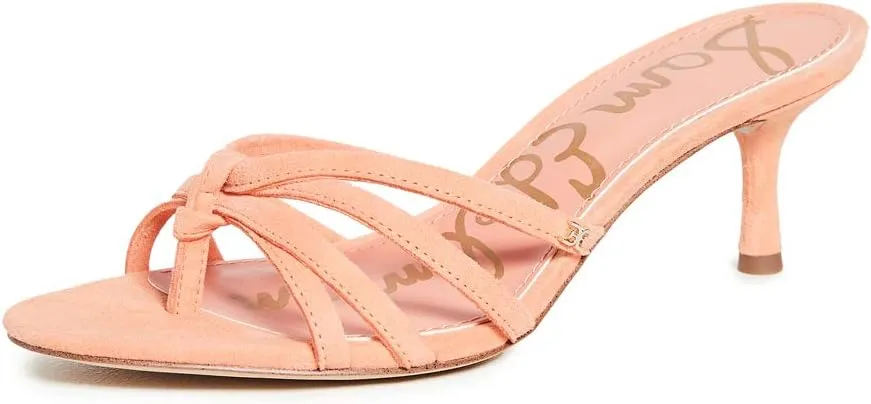 Limited edition Jedda Sandals Holiday special Stiletto Heeled Edelman Strappy Leather Sam Melon/Orange/Pink
