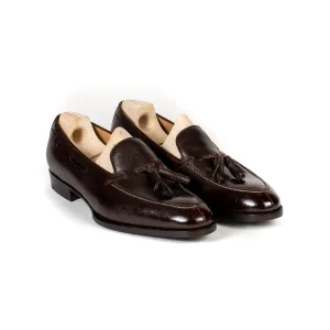 Loafer "Split Toe Tassel" made of Brown Grain Calfskin - purely handmade