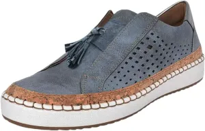Loafers for Women Comfort Walking Shoes Womens Casual Round Toe Breathable Hollow Out Tassel Walking Beach Shoes Slip On Canvas Flats Comfy Lightweight Walking Office Outdoor Going Out Footwear