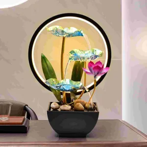 Lotus Flower Water Fountain for Living Room, Bedroom, Dining Room, Office, Home Decor, Wedding Gift