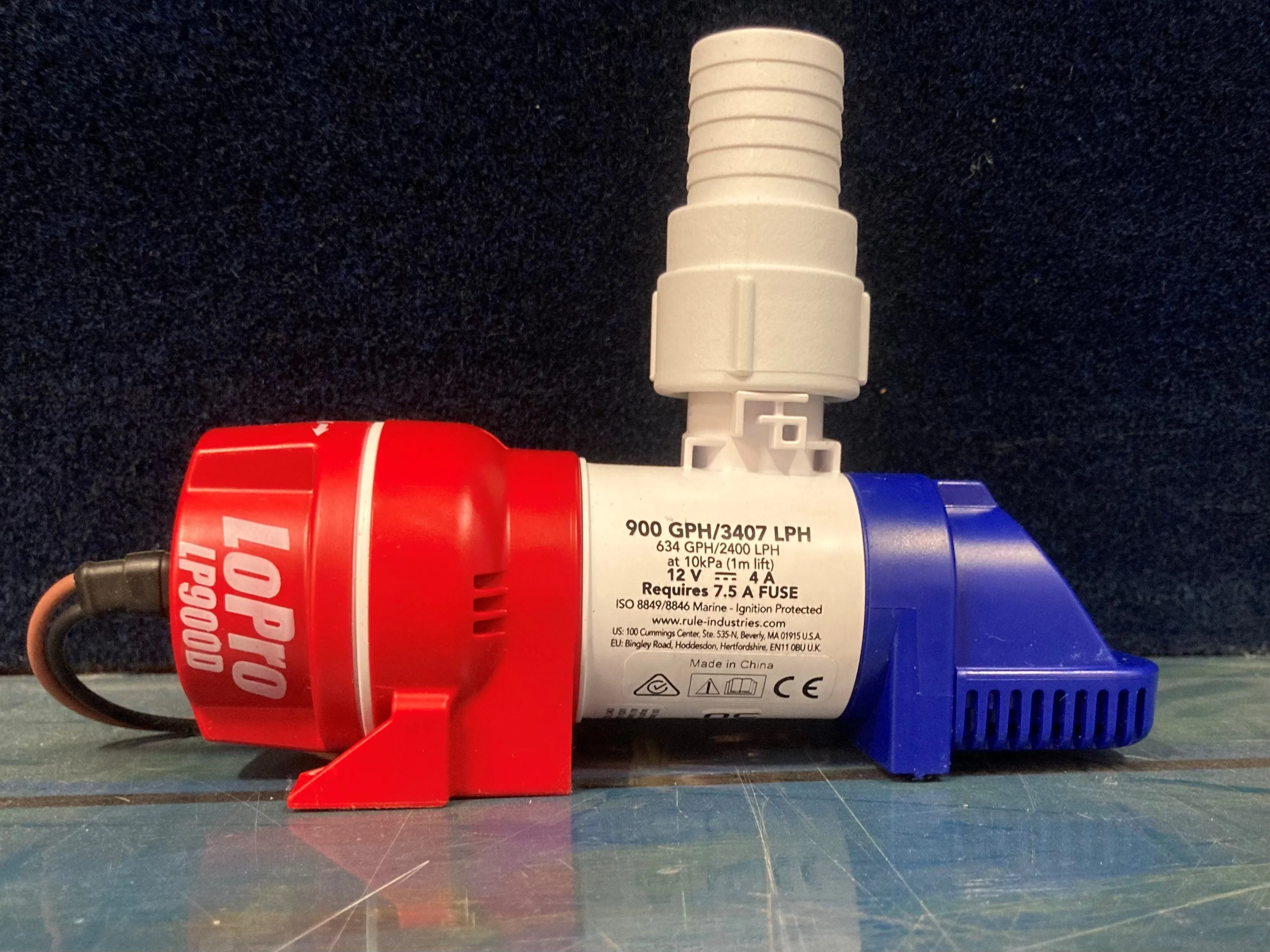 Low-Profile Rule Bilge Pump 900 Gph 12v (manual or auto)