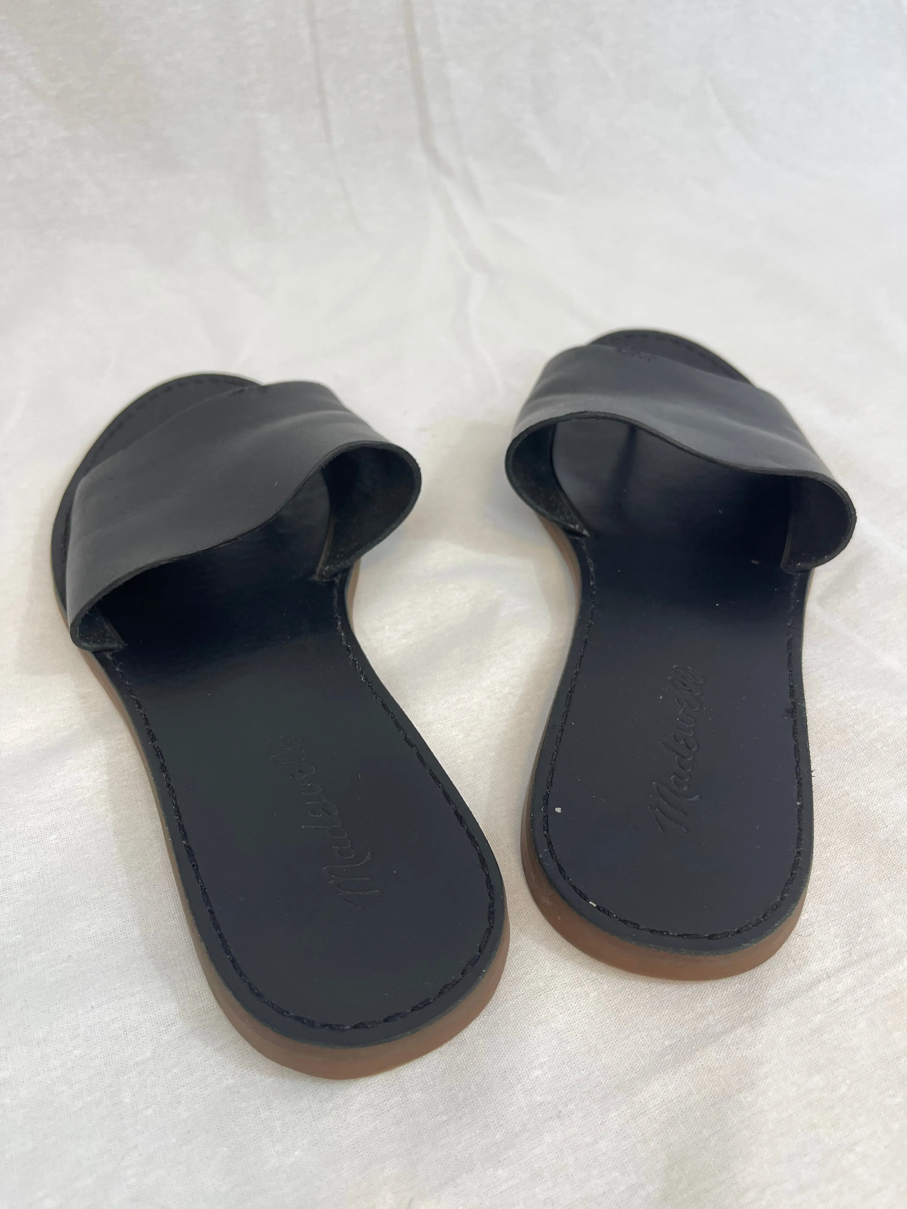 Madewell Black Leather Sandal size 8