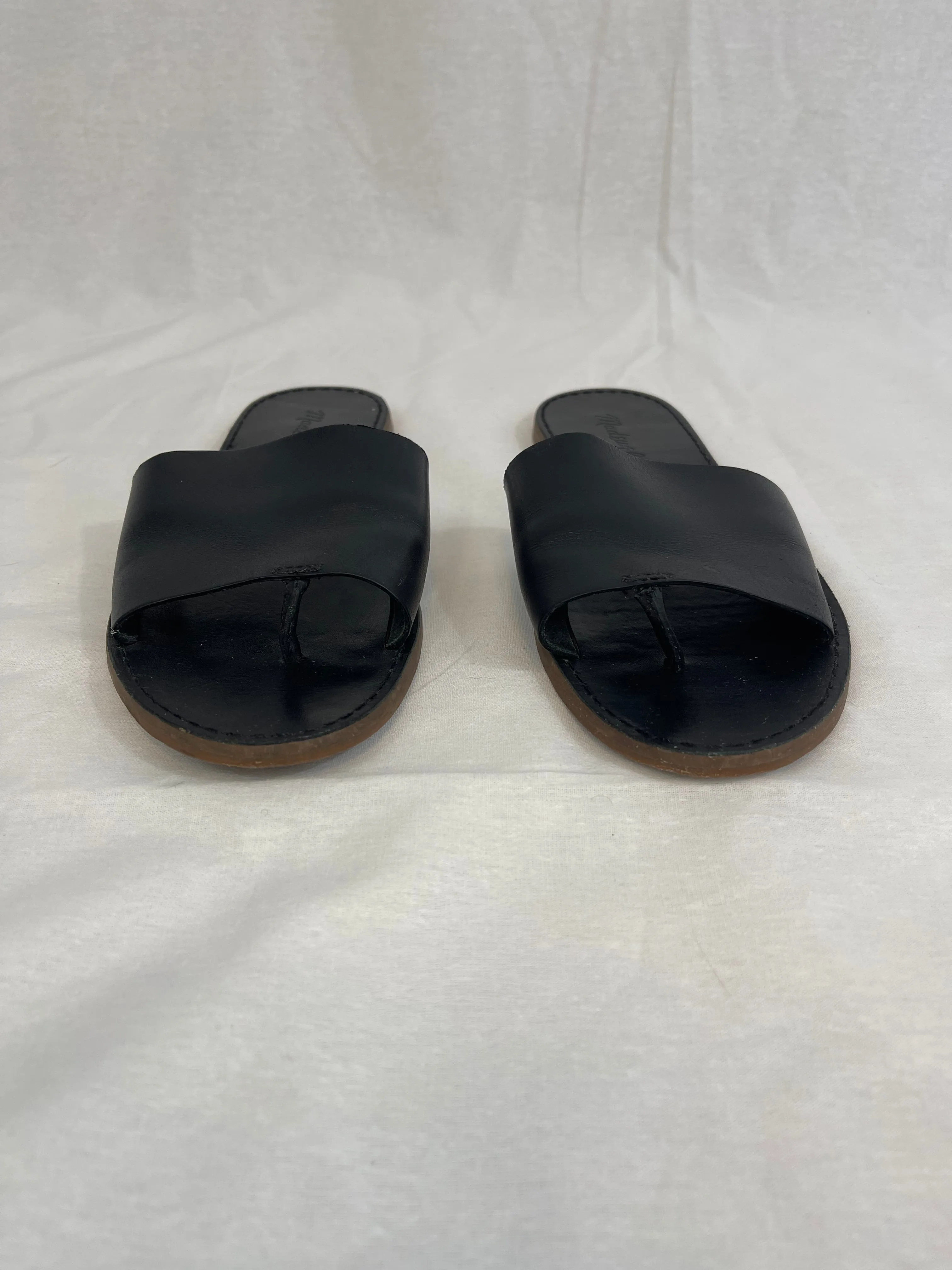 Madewell Black Leather Sandal size 8