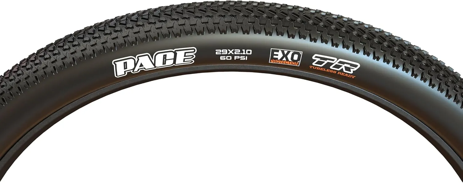 Maxxis Pace - Wire Bead - Single Compound - 26, 27.5, 29 - E25 Rating | High Volume Casing, Low Profile Tread, Minimize Rolling Resistance