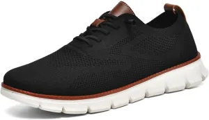 Mens Casual Dress Shoes,Breathable Lightweight Sports Shoes Mesh Shoes,Oxfords Lace Up Business Walking Shoes