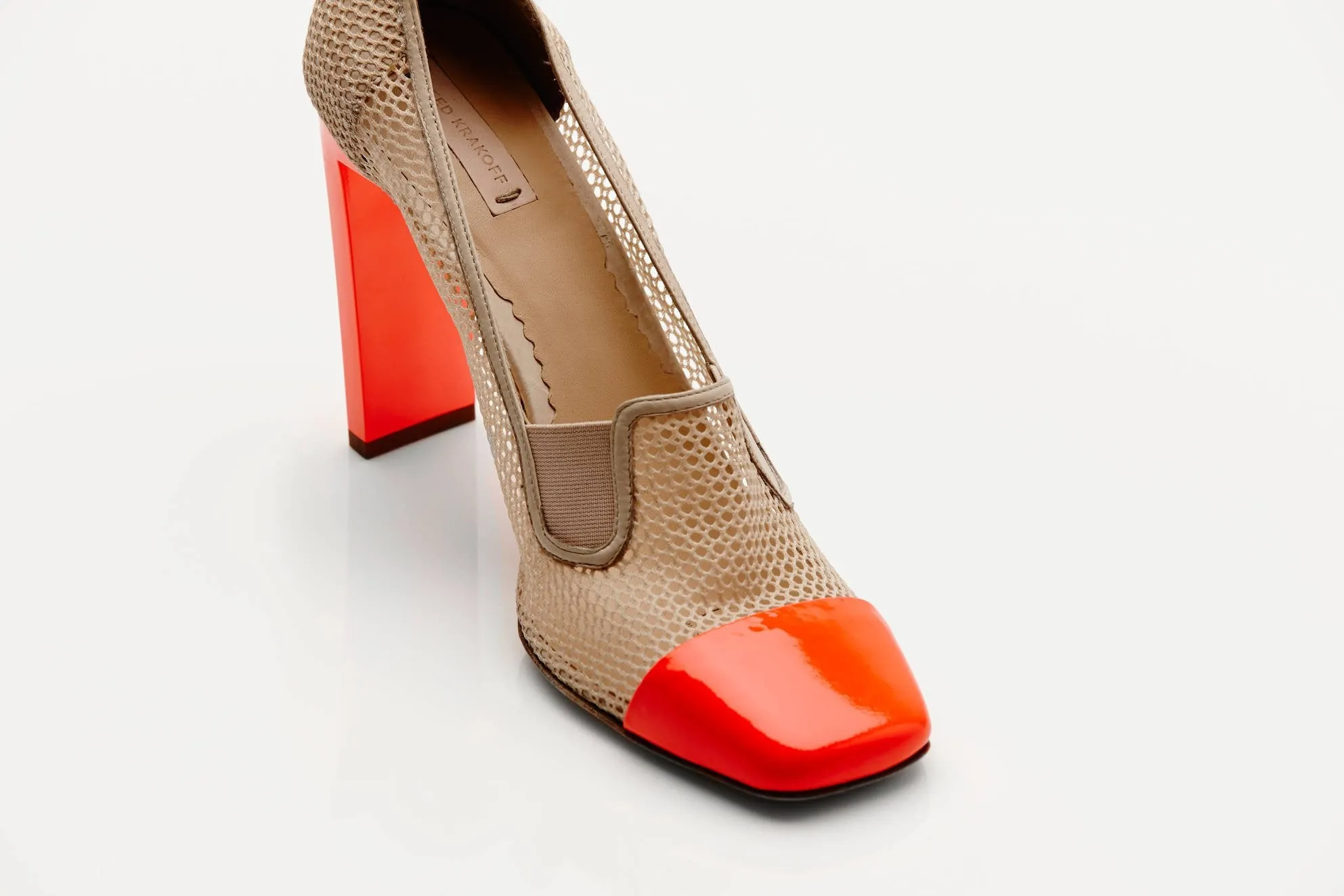 Mesh Atlas Pump - Orange/Nude