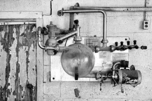 Milking Pump - Black and White Photograph (KD19928X)
