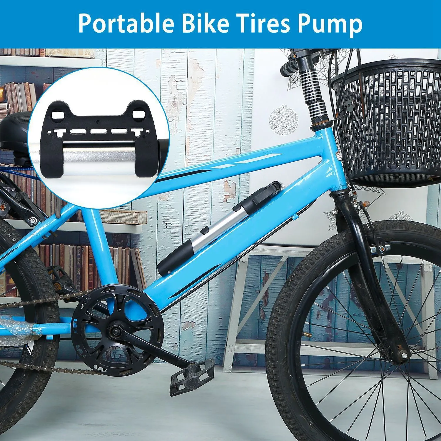 Mini Bike Pump Portable Bicycle Tire Inflator