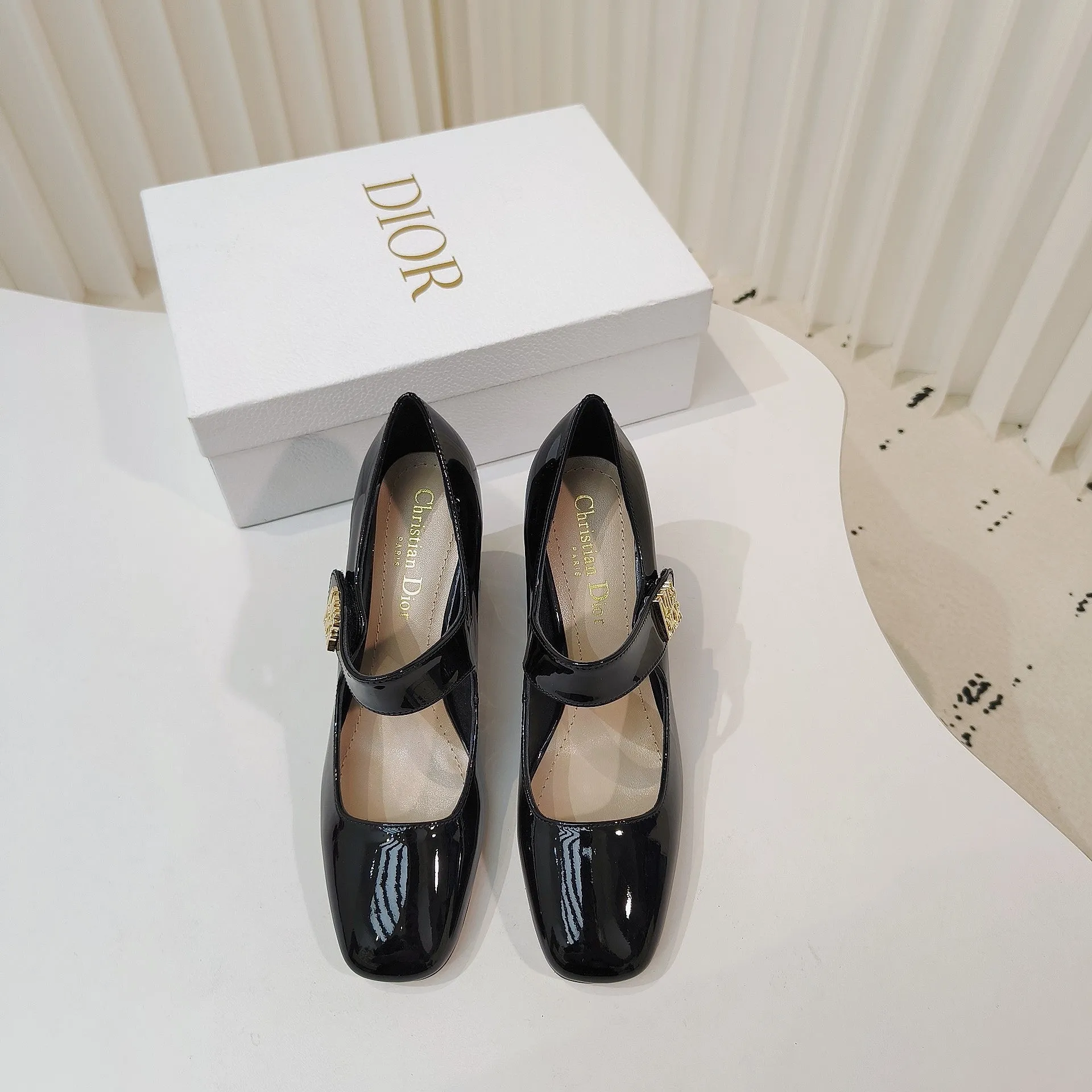 Miss Dior Pump 85mm In Glossy Black Cowhide 111359
