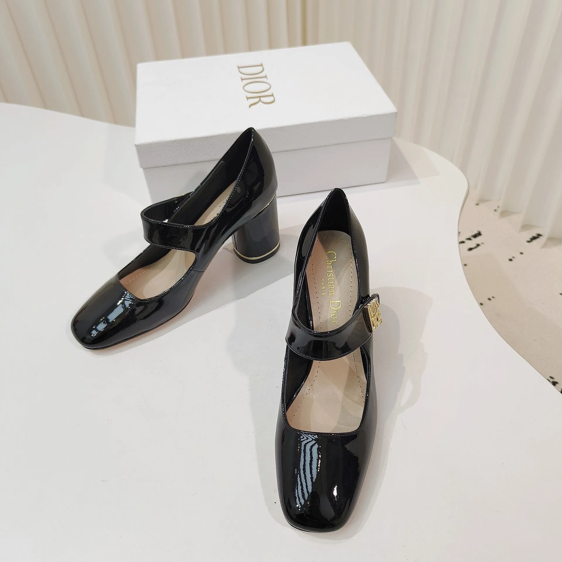 Miss Dior Pump 85mm In Glossy Black Cowhide 111359