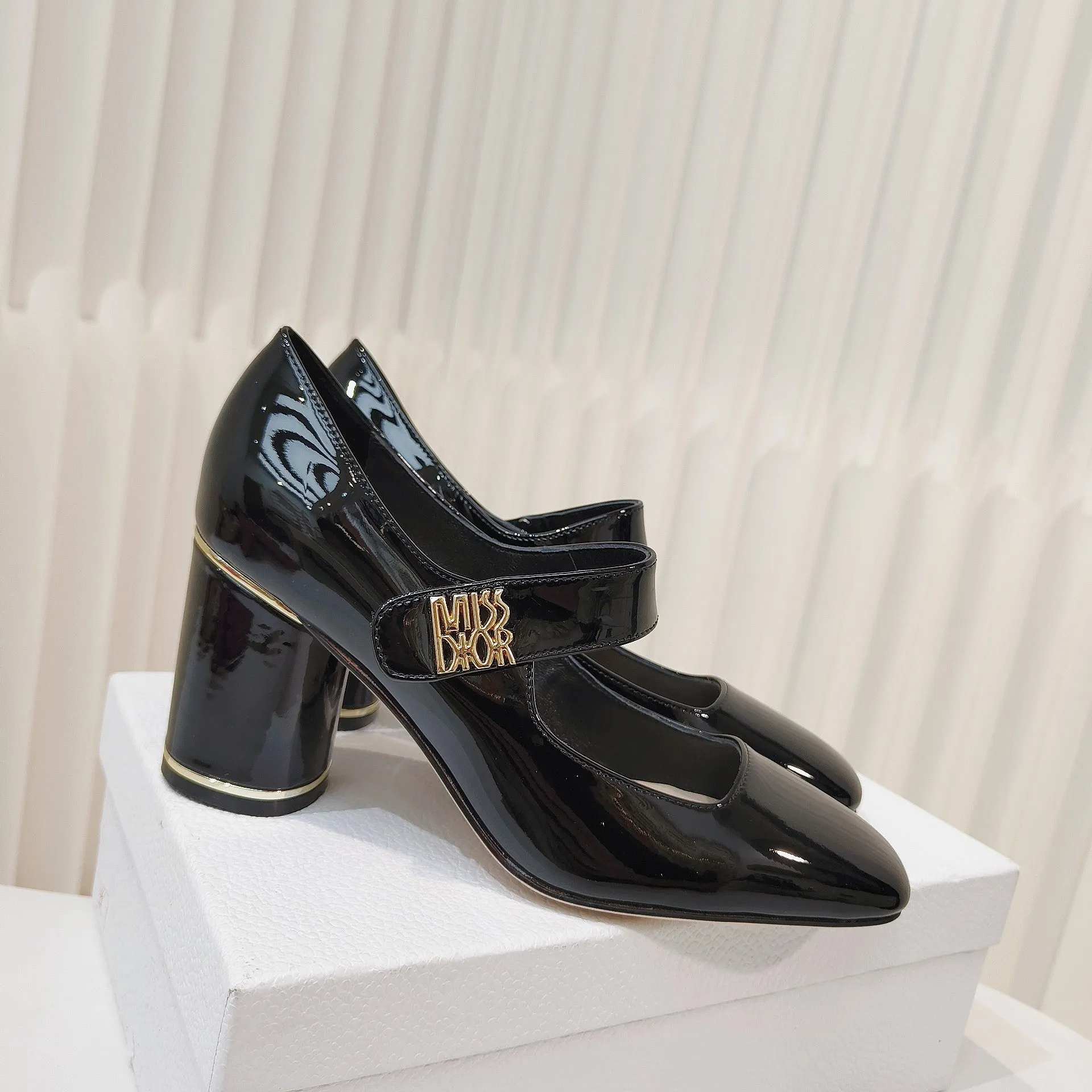 Miss Dior Pump 85mm In Glossy Black Cowhide 111359