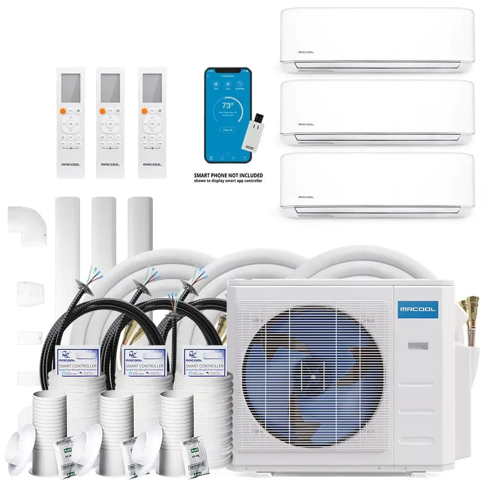 MRCOOL DIYM327HPW01C01 DIY Multi-Zone Series Ductless Heat Pump, White