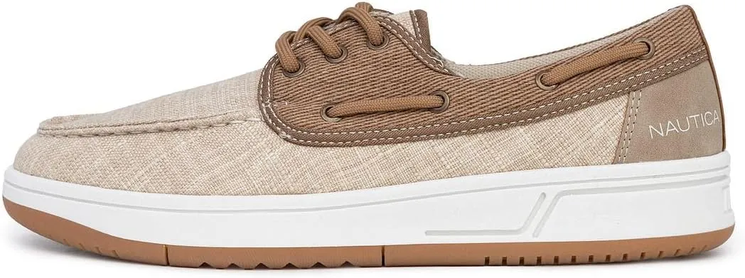 Nautica Men's Casual Boat Shoes, Moc-Toe Loafers with Cushioned Insole, Deck Fashion Sneaker