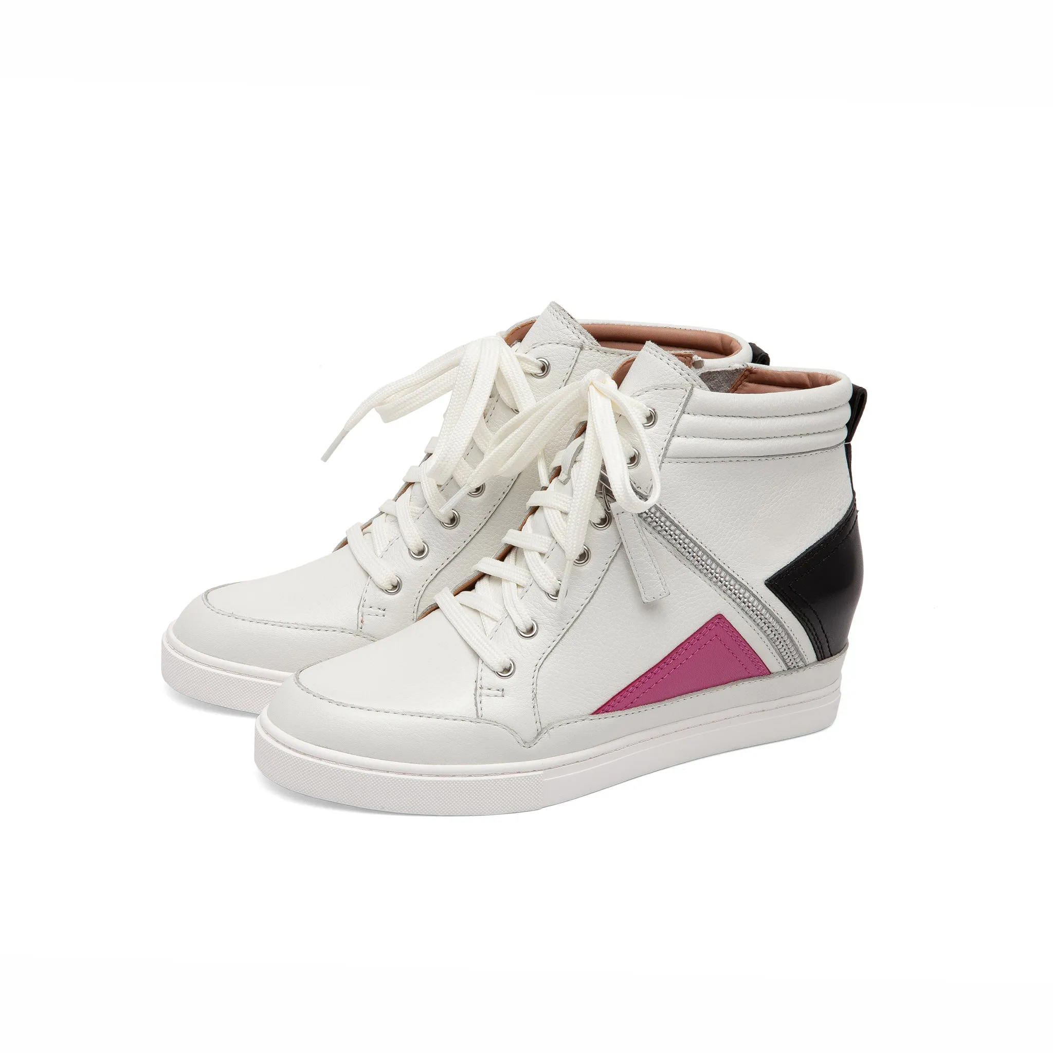 NAVA | A Sporty Color Blocked Sneaker Wedges
