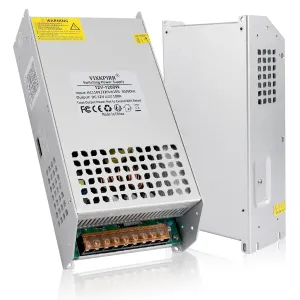 New Version 110V AC to 12V DC Converter, DC 12V 100A 1200W Power Supply Adapter Transformer 100amp Switching Power Supply Converter Max 100A 1200W SMPS for Motor Pump CCTV Car Stereo