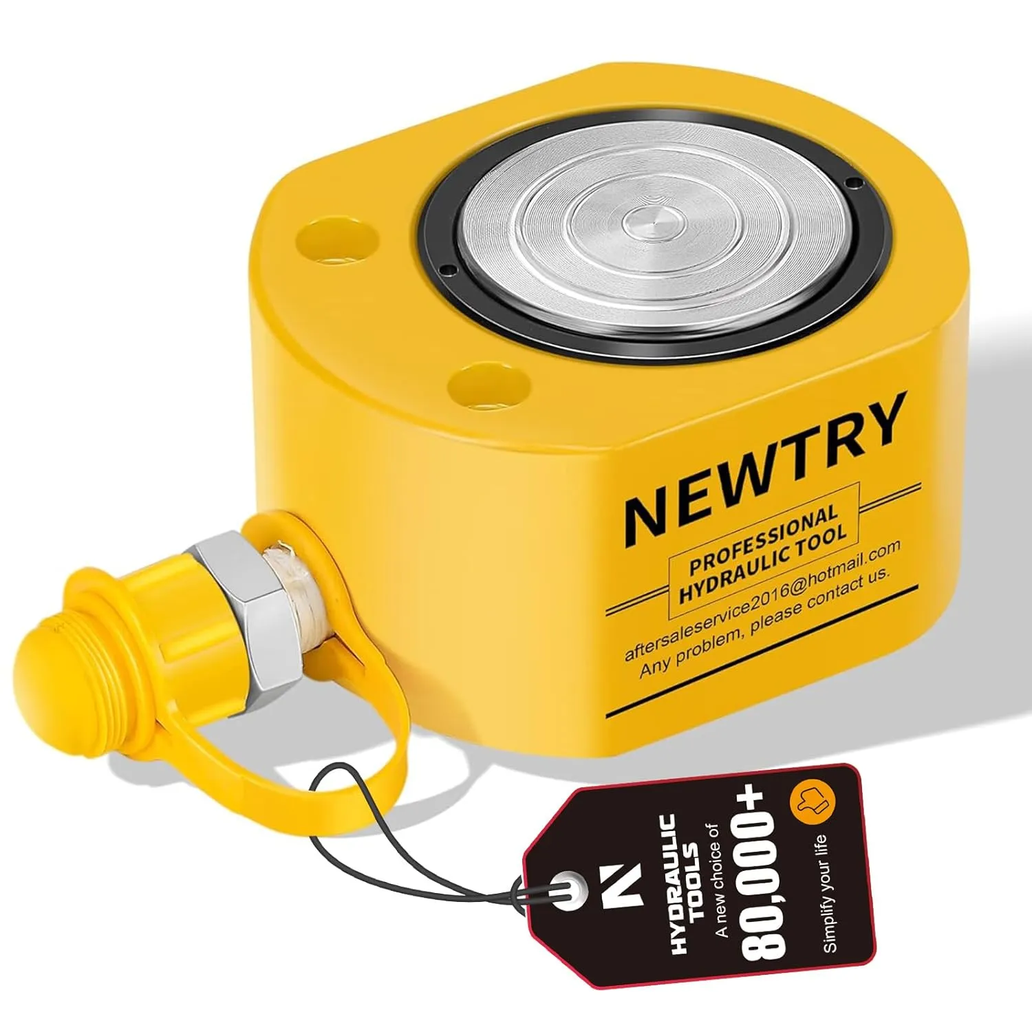 NEWTRY Hydraulic Ram Jack 10T Hydraulic Jack Hydraulic Porta Power Ram Lifting Cylinder Low Profile Jack 0.43” Ram Mini, Portable for Shipbuilding, Bridge, Construction