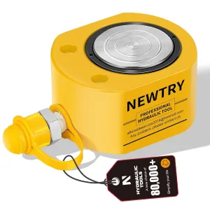 NEWTRY Hydraulic Ram Jack 10T Hydraulic Jack Hydraulic Porta Power Ram Lifting Cylinder Low Profile Jack 0.43” Ram Mini, Portable for Shipbuilding, Bridge, Construction