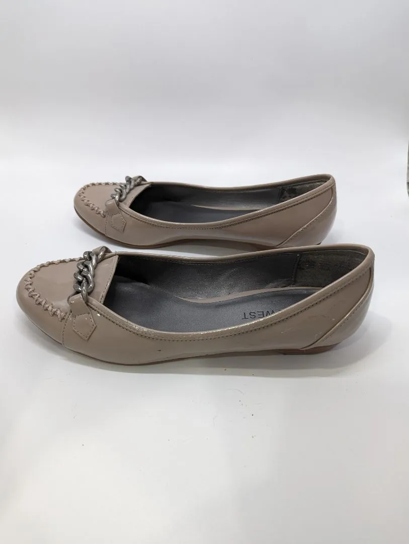 Nine West Nude Patent Leather Loafer Flat