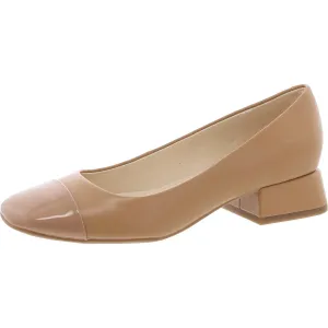 Nine West Womens Sophe  Patent Trim Faux Leather Loafer Heels