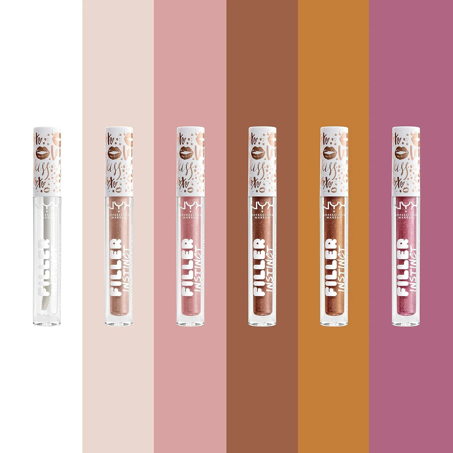 NYX PROFESSIONAL MAKEUP Filler Instinct Plumping Lip Polish, Lip Plumper Gloss - Let's Glaze (Clear)