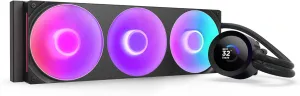 NZXT Kraken Plus 360 RGB – AIO CPU Liquid Cooler – 360mm Radiator – F360 RGB Core Single Frame Fan – Customizable 1.54" Square LCD – AMD® AM5, AM4 – Intel® LGA 1851/1700, 1200/115X – Black