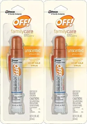 OFF! FamilyCare Insect Repellent IV, 0.5 fluid oz. Mini Pump Spray (Pack of 2)