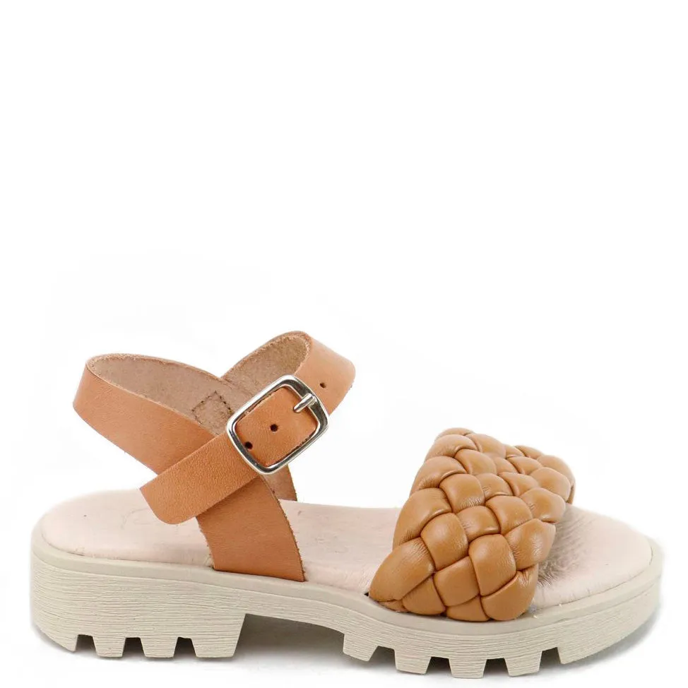 Papanatas Brown Braided Sandal