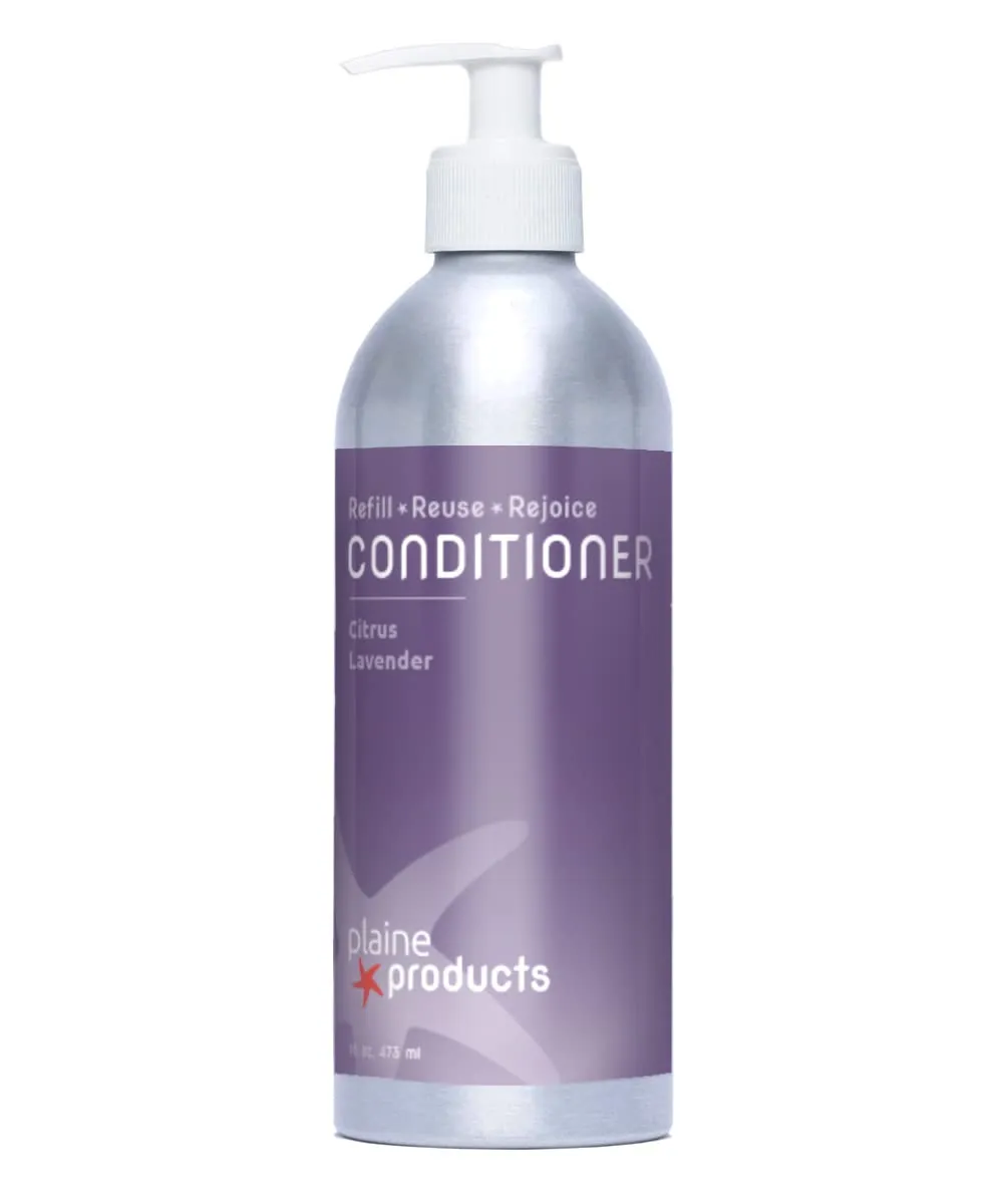 Plaine Products Eco-Friendly Conditioner - Citrus Lavender - Sulfate Free, 16 oz (Refillable Bottle with Pump)