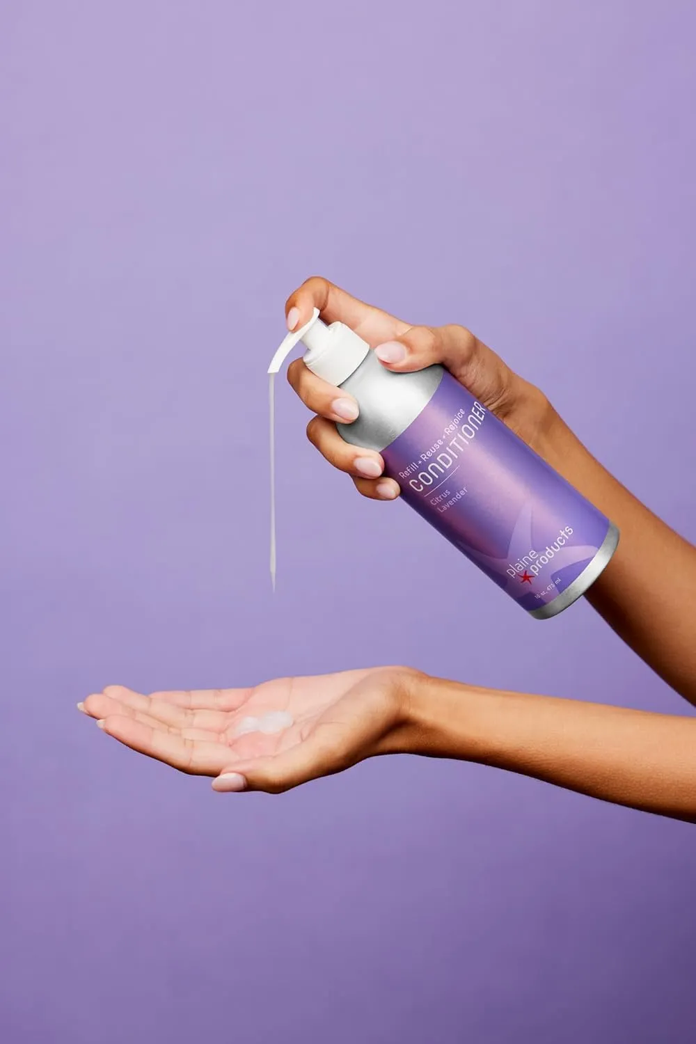 Plaine Products Eco-Friendly Conditioner - Citrus Lavender - Sulfate Free, 16 oz (Refillable Bottle with Pump)