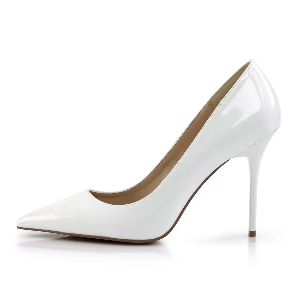 Pleaser Classique-20-White-Size 8-Clearance