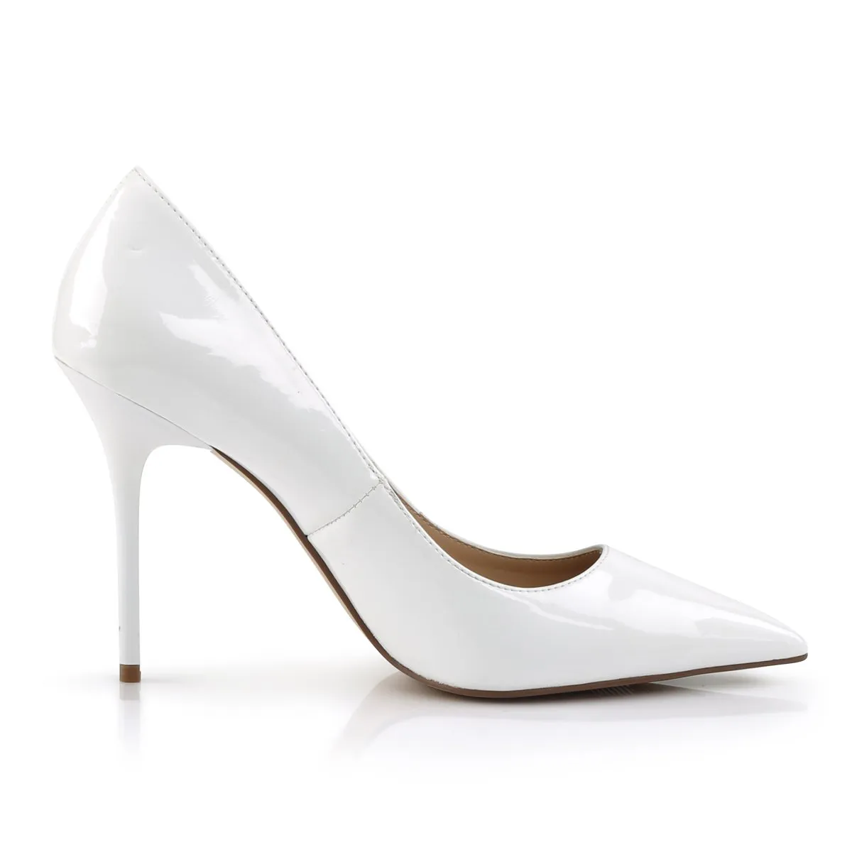 Pleaser Classique-20-White-Size 8-Clearance