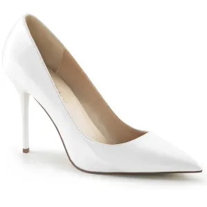 Pleaser Classique-20-White-Size 8-Clearance