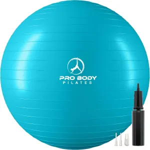 ProBody Pilates Yoga Ball - Fresh Colors Exercise Ball for Stability, Pregnancy, Workout & Physical Therapy