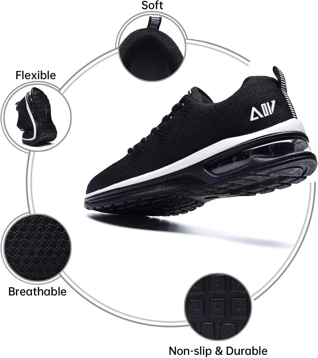 QAUPPE Womens Fashion Lightweight Sports Walking Sneakers Breathable Gym Jogging Running Tennis Shoes US 5.5-11 B(M)…