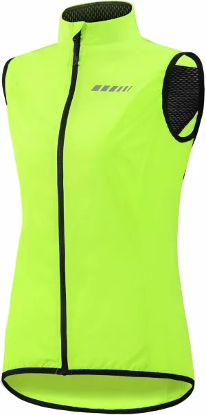 qualidyne Women's Windproof Cycling Vest – Lightweight Full Zip Sleeveless Biking Jacket with Pocket for Cycling, Running